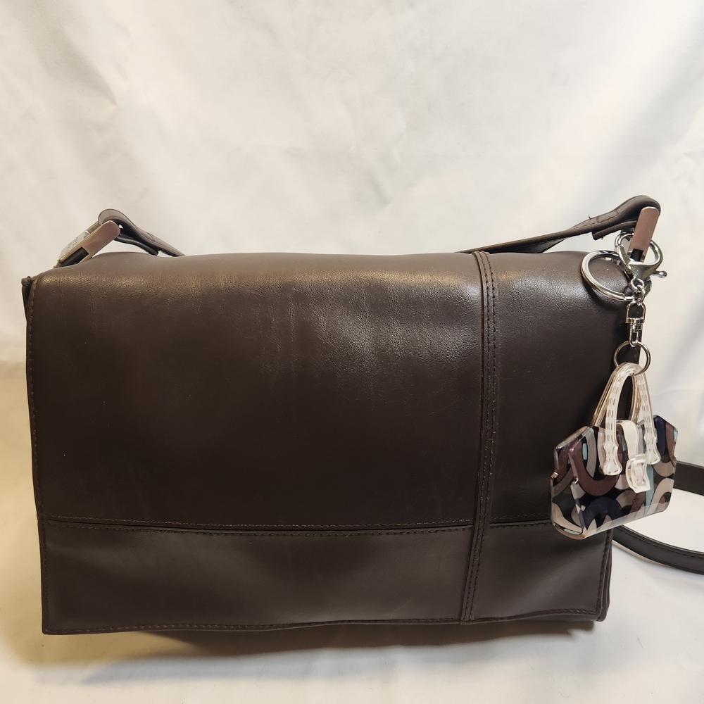 Crazy Horse by Liz Claiborne Brown Leather Shoulder/Crossbody Bag